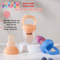 Túi Nhai Núm Nhai Ăn Dặm Hoa Quả Silicon Chống Hóc KUB Không Hạt Vi Nhựa Mền Mại An Toàn Cho Bé