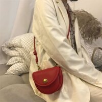 Túi Nhỏ Phụ Nữ Mới - Hàng Trăm Và Một Túi Yên Ngựa Cho Nữ 2023 - Hàng Trăm Và Một Túi Nhỏ | Túi Đeo Chéo mini Màu Trắng Và Đỏ Kiểu Dáng Dễ Thương
