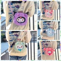 Túi nhồi bông dễ thương cho nữ sinh, túi xách 2023 My Melody Cinnamoroll Kuromi, túi đeo chéo một vai