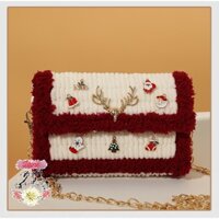 Túi nhung xù Noel đầu hươu đơn giản, dễ làm