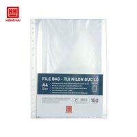 Túi nilon đục lỗ A4 Hồng Hà (túi 100 cái) - 6626