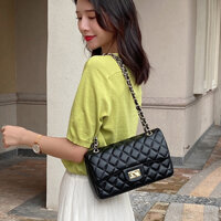 Túi Nữ 2024 Phong Cách Mới Thời Trang Phong Cách Chanel Kim Cương Dây Xích Túi Đeo Vai Túi Châu Âu Mỹ Cổ Điển Đi Lại Túi Nữ
