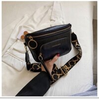 Túi nữ bao tử dây đeo chéo sợi to bản dệt cá tính_T027