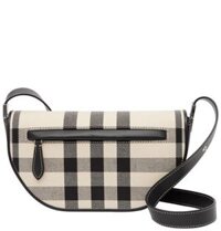 Túi Nữ Burberry Small Check Canvas Leather Olympia Bag 'Buttermilk Beige'
