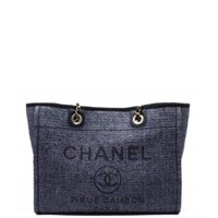 Túi Nữ Chanel Deauville Shopping Tote Bag 'Navy'
