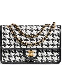 Túi Nữ Chanel Flap Bag Viscose Weaving Gold Tone Metal 'Black Silver'
