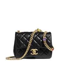 Túi Nữ Chanel Flap Bag Lambskin 'Black'