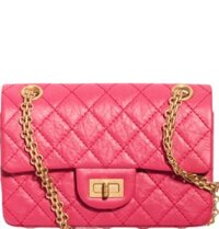 Túi Nữ Chanel Mini 2.55 Aged Calfskin Gold Tone Metal 'Dark Pink'