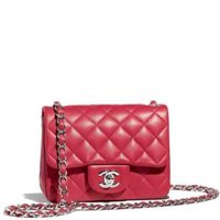 Túi Nữ Chanel Mini Flap Bag Sheep Leather 'Red'