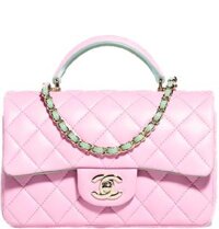 Túi Nữ Chanel Mini Flap Bag With Handle Metal 'Lavender Light Green'