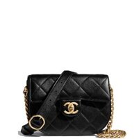 Túi Nữ Chanel Mini Messenger Bag Calfskin 'Black'