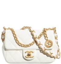 Túi Nữ Chanel Small Flap Bag Lambskin 'White'