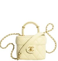 Túi Nữ Chanel Small Vanity Case Lambskin 'Light Yellow'