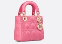 Túi nữ Dior Mini Dioriviera Lady M0505ONGE màu hồng size 17cm