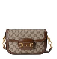 Túi Nữ Gucci Horsebit 1955 Mini GG Supreme Canvas 'Beige Brown'