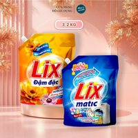 Túi nước giặt LIX đậm đặc hương nước hoa/ Matic cửa trước 3.2kg