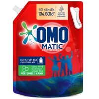 Túi Nước Giặt Omo Matic Cửa Trên Xoáy Bay Vết Bẩn Loại Bỏ Mùi Hôi Công Nghệ Xanh 4Kg