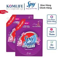 Túi nước giặt xả SPY 1,5 kg 2 trong 1 Ultra Clean hương nước hoa Pháp trắng sạch, thơm lâu