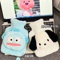 Túi nước nóng hoạt hình cá hề dễ thương Túi nước nóng bơm nước ấm sang trọng làm dày chống bụng Túi xách tay V9H9