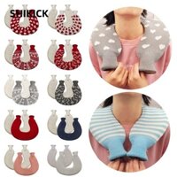 Túi Nước Nóng SHIKICK, Bình Nước Nóng Đau Hình Chữ U, 1L Có Nắp Vải Giữ Ấm Tay