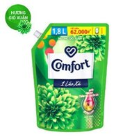 Túi Nước xả vải Comfort đậm đặc một lần xả Hương Gió Xuân 1.8L