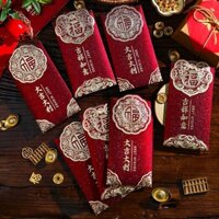 Túi phong bao Lì xì năm mới 2025 năm con rắn giản dị nhẹ nhàng sang trọng Bìa hành lá