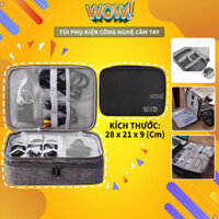 Túi phụ kiện đựng tai nghe sạc dự phòng và chuột điện thoại macbook đựng sạc cáp laptop và hộp đựng phụ kiện tóc Papush