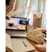 Túi Pouch Hoa Đơn Giản - Túi Đựng Mỹ Phẩm Make Up Hộp Bút Viết Đồ Dùng Cá Nhân Xinh Xắn