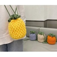 Túi quả dứa, túi quả dứa đeo chéo handmade