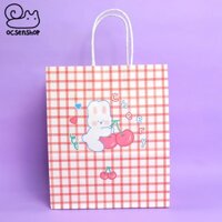 Túi quà kẻ ô Động vật (18x21.3cm)