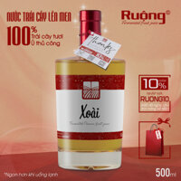 [Túi quà tặng] Xoài lên men - Nước trái cây lên men tự nhiên - Chai thủy tinh cao cấp 500 ml, sang trọng lịch sự phù hợp
