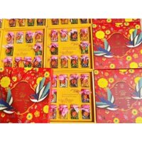 Túi quà tết 10 hũ các loại kẹo mứt hat dinh dưỡng có Túi đựng đem biếu tặng trọng lượng 1kg