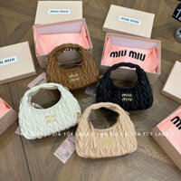 Túi quai xách Miu vân nổi đều Chuẩn Loại 1 Full box hồng - Hà Túi
