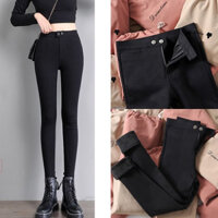 Túi Quần Tregging Nữ Lưng Cao Dáng Dài Thun Ôm Bó Legging Skinny Vải Giữ Nhiệt Màu Đen Myna Bra 286