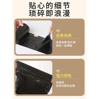 Túi rác có dây rút không rách, dày dạn, cầm tay, tiết kiệm, túi nhựa lớn màu đen cho nhà bếp