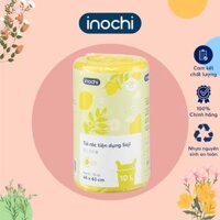Túi rác tự huỷ sinh học có quai tiện dụng dạng cuộn nhiều màu, nhiều mùi hương dài và dai hơn 20 - Chính hãng inochi. - 1C10L Hương Chanh