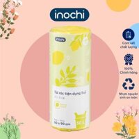 Túi rác tự huỷ sinh học có quai tiện dụng dạng cuộn nhiều màu, nhiều mùi hương dài và dai hơn 20 - Chính hãng inochi. - 1C50L Hương Chanh