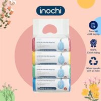 Túi rác tự huỷ sinh học có quai tiện dụng dạng cuộn nhiều màu, nhiều mùi hương dài và dai hơn 20 - Chính hãng inochi. - 4 Cuộn 50L Màu