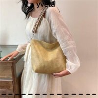 Túi Rơm YVETA, Túi Xách Bím Handmade Dung Tích Lớn, Túi Tote Mây Dệt Dễ Thương Nữ