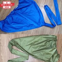 Túi rửa máy lạnh miệng 1.7m đuôi dài 2.5m vải dù cao cấp tráng nhũ bạc không bám nước