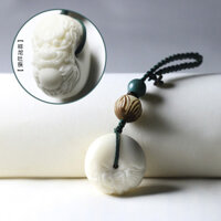 Túi sáng tạo hạt rồng chạm khắc ngà voi, móc khóa xe hơi, mặt dây chuyền phong cách retro, nhà máy trang sức