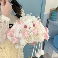 Túi sang trọng JUIC, Túi đeo vai công chúa thỏ, Ví thỏ dài tai ngọt ngào Kawaii