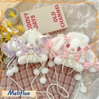 Túi sang trọng MELIFLUO, Túi đeo vai công chúa thỏ, Ví dài tai thỏ Kawaii ngọt ngào