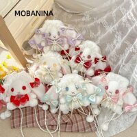 Túi sang trọng MOBANINA, Túi đeo vai Lolita Kawaii, Túi đeo chéo thỏ tai dài dây chuyền công chúa