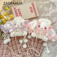 Túi sang trọng ZAOFAHUA, Túi đeo vai Lolita Bunny, Ví dây chuyền công chúa Kawaii
