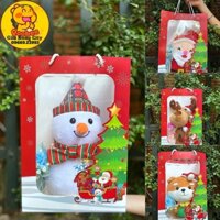 Túi Set Quà Tặng Gấu Bông và Hoa, Thiệp, Đèn led Chúc Mừng Sinh Nhật Giáng Sinh Noel tặng bạn người yêu - Hàng mới về