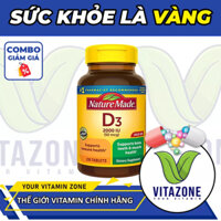 (Túi share lẻ 50 viên) Viên uống Nature Made Vitamin D3 2000iu, Tăng cường miễn dịch, hỗ trợ xương khớp