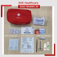 Túi sơ cứu y tế 10 món tiện dụng đi du lịch, dã ngoại trekking - túi y tế mini đỏ