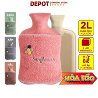 Túi sưởi ấm tay giữ nhiệt, túi chườm nóng lạnh giảm đau bụng kinh, lõi silicone cao cấp an toàn chịu lực - Hàng mới về