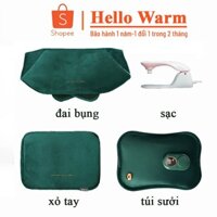 Túi sưởi chườm ấm làm giảm đau bụng kinh hiển thị nhiệt độ trên màn hình LED  Warm together mã 2 -Chất liệu sịn